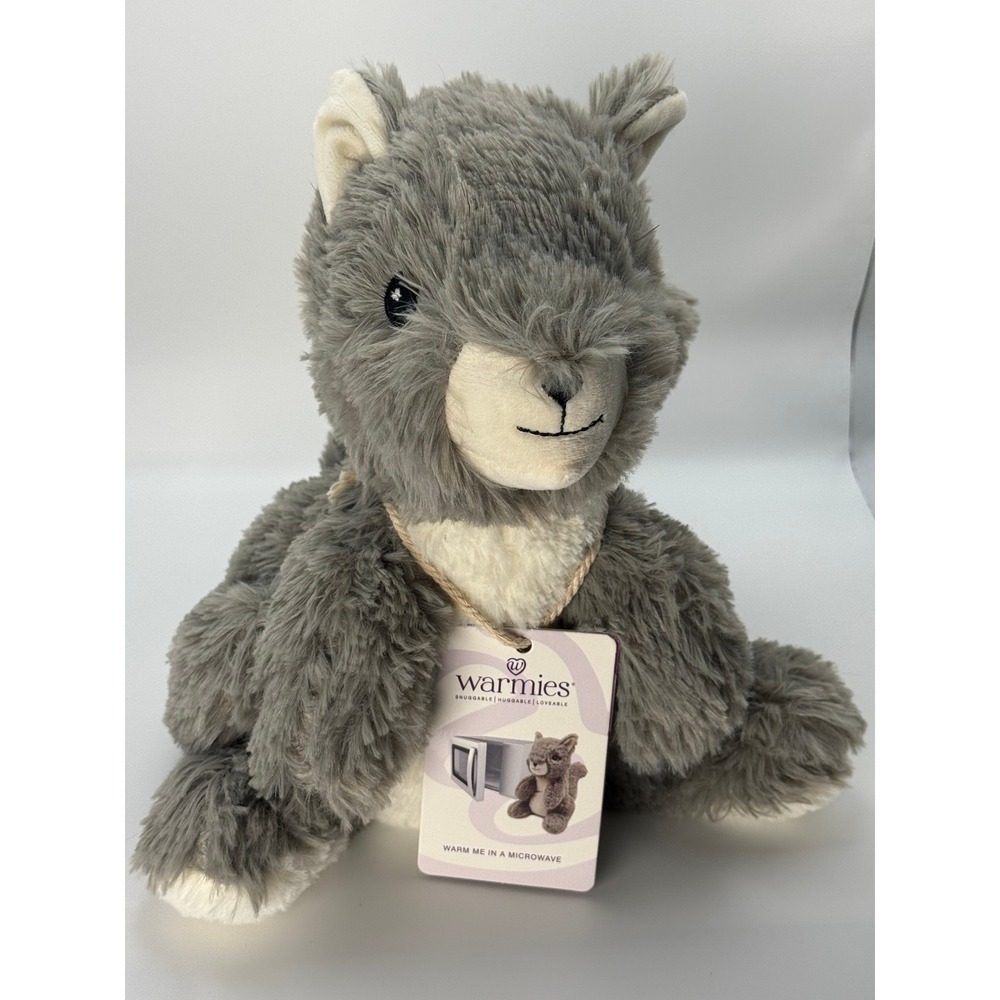 Warmies Stuffed Squirrel Microwavable Plush Weighted Scented NWT Gray